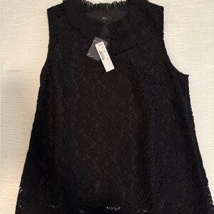 J. Crew Black Lace Sleeveless Blouse